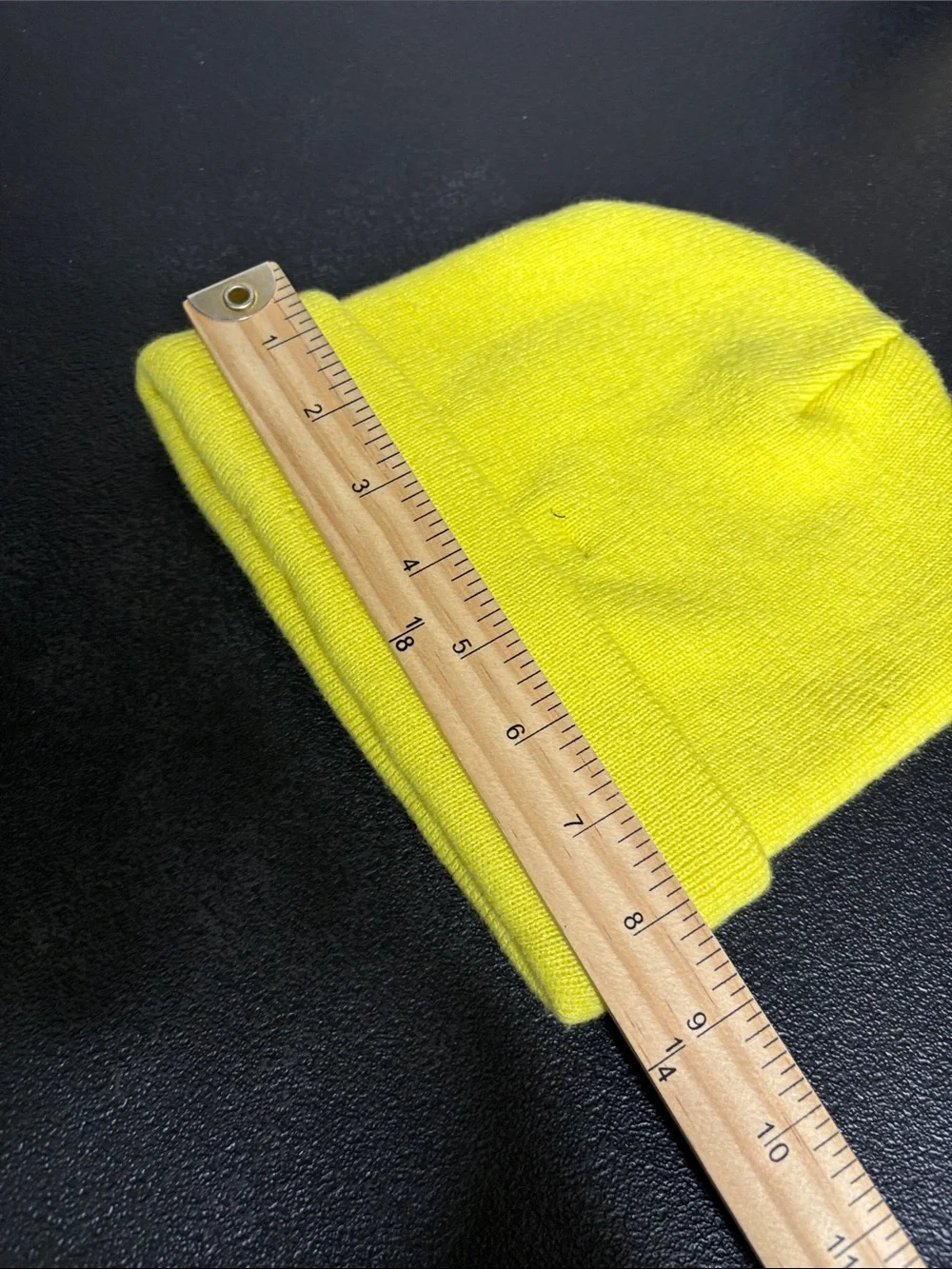 Zara Remember When I Cared? Neon Yellow Beanie Medium
